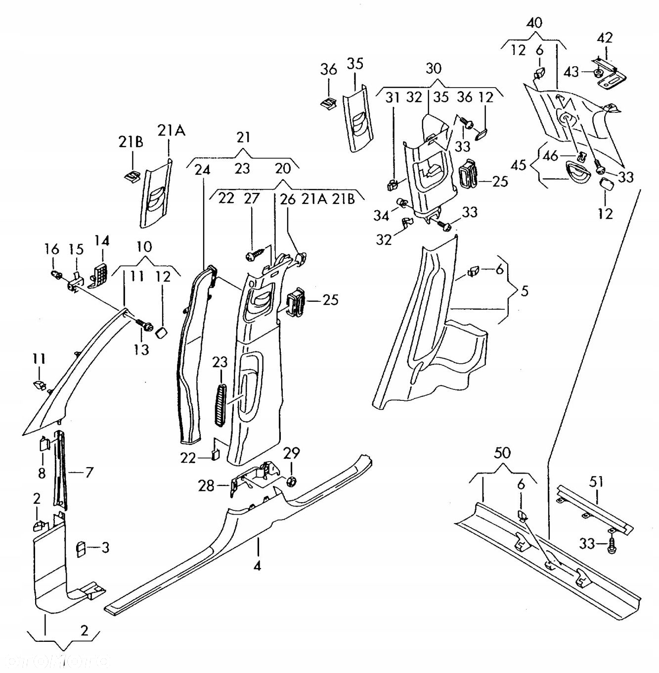 OSŁONA POSZYCIE SŁUPKA C AUDI Q7 4L 4L0867767A EK4 - 3