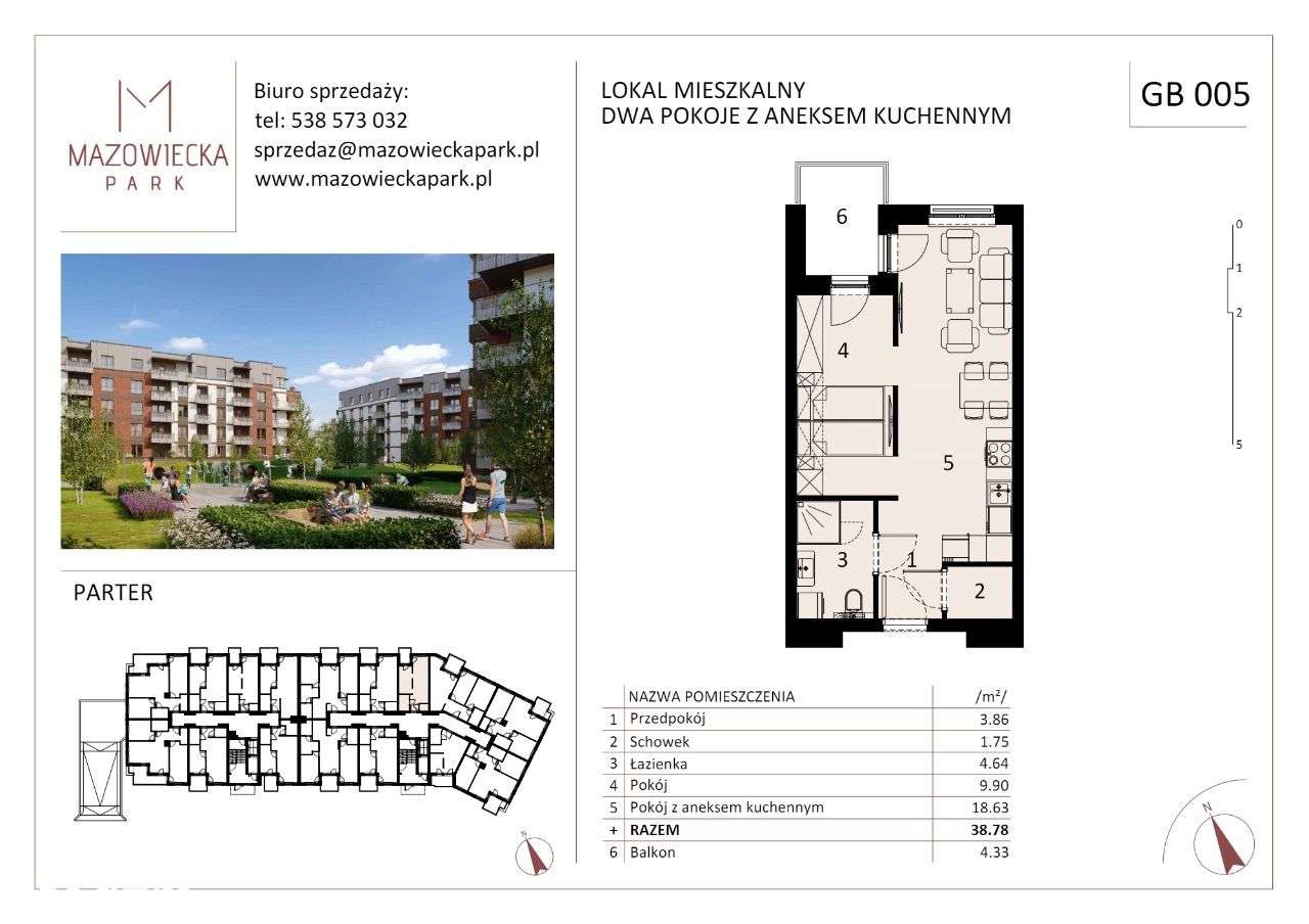 Nowy apartament na sprzedaż - os. Mazowiecka Park-18