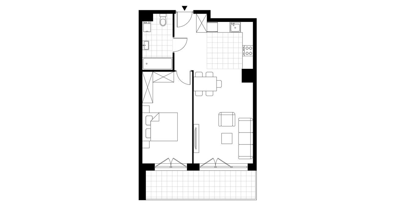 2-pokojowe mieszkanie 48m2 + balkon Bez Prowizji - Pełny obrazek: 3/8