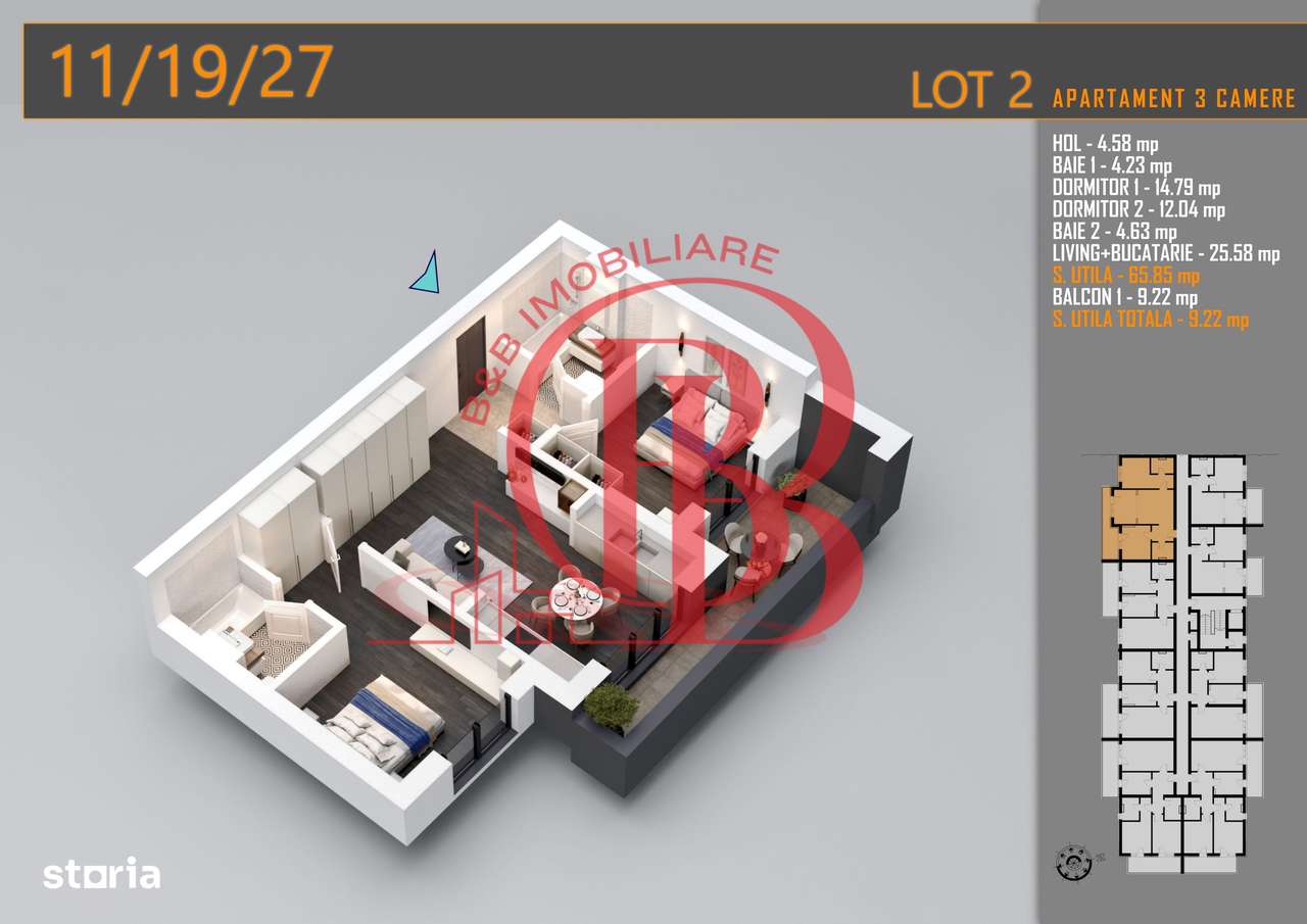 Apartament 3 camere Titan Th. Pallady-Sector 3-Metrou Teclu