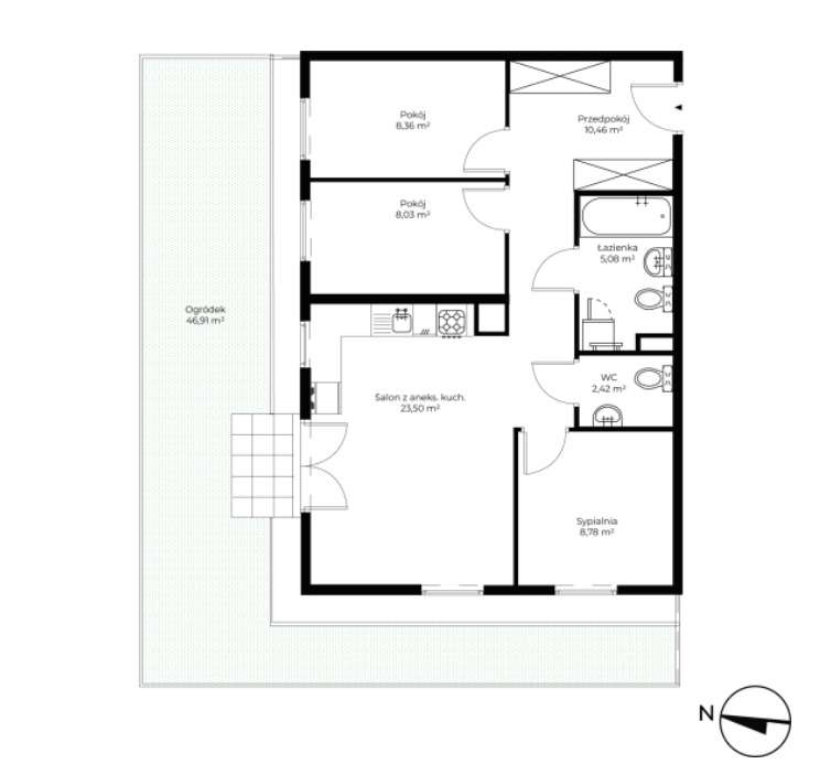 4 pokoje Kraków - Pełny obrazek: 3/3