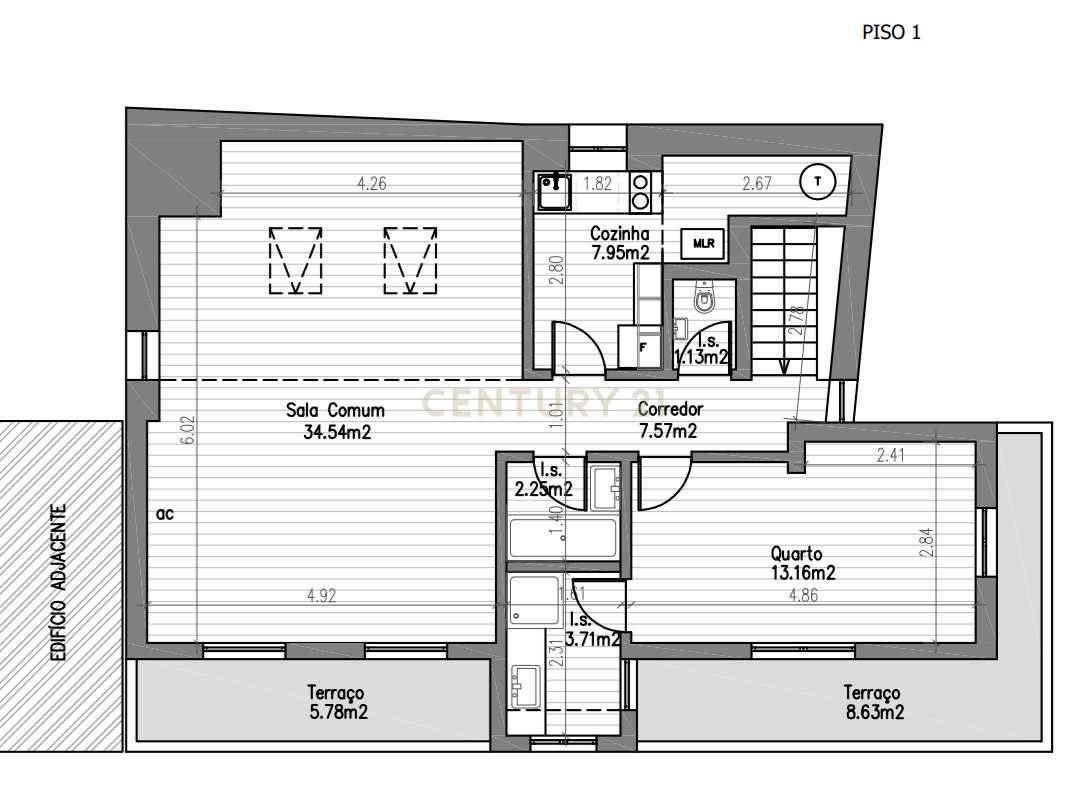 Apartamento com terraço e vista junto ao jardim do Torel-29