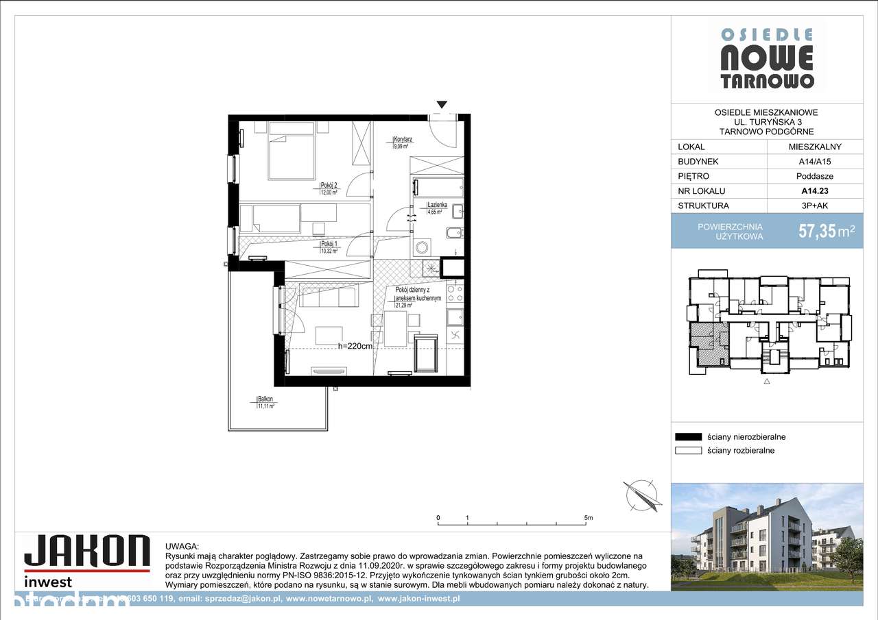 Nowe Tarnowo | mieszkanie 3-pok. | A14.23 - Pełny obrazek: 3/10