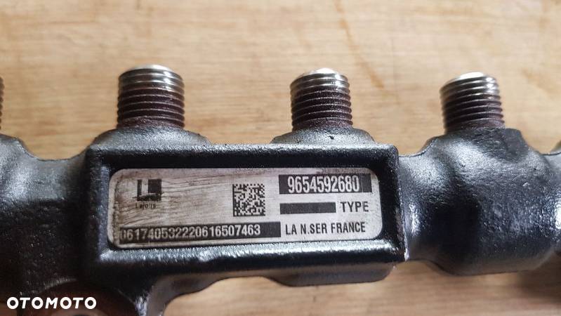 PEUGEOT CITROEN FORD MAZDA 1.6 HDI LISTWA WTRYSKOWA 9654592680 - 3