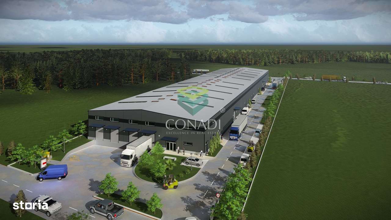 Teren de vanzare cu autorizatie pentru 2 hale - Otopeni - 10.000 mp - Imagine principală: 1/19
