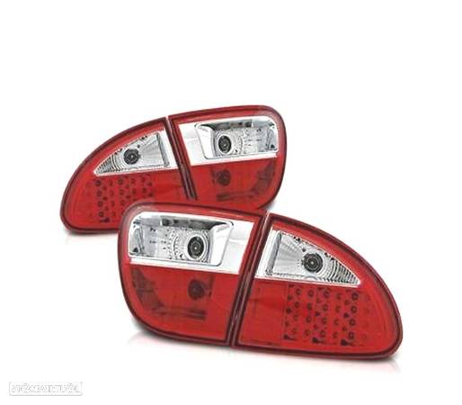 FAROLINS TRASEIROS LED PARA SEAT LEON 1M 99-05 VERMELHO BRANCO - 1