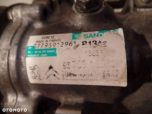 PEUGEOT CITROEN SPRĘŻARKA KLIMATYZACJI 9670318880 - 5