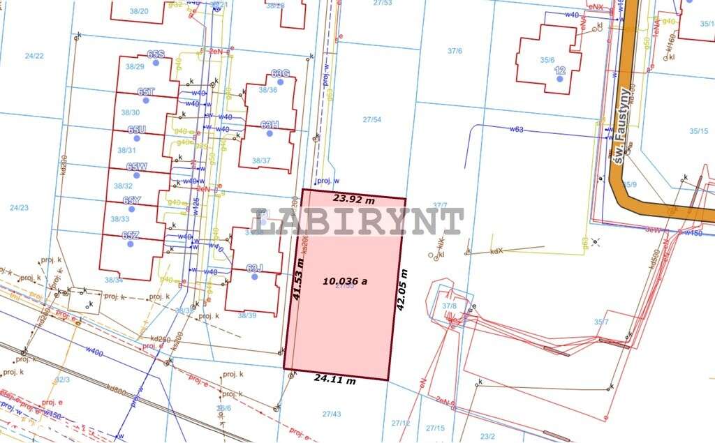 Parkitka, budowlana, 645m2, wymiary 19x34, media-5