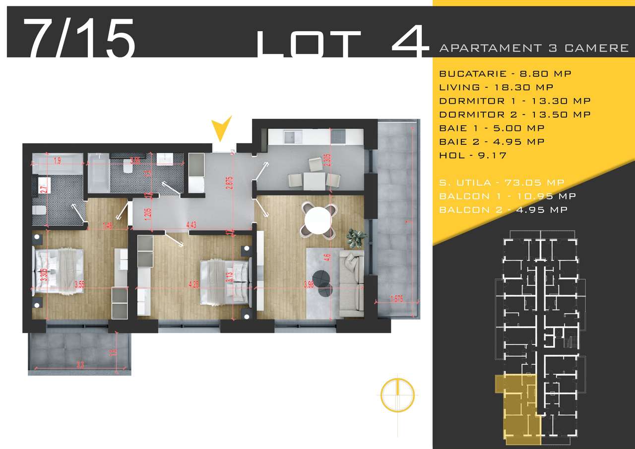 AP 3 CAMERE/ DECOMANDAT / INCALZIRE PARDOSEALA / NICOLAE TECLU!