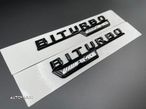 Set embleme Mercedes Biturbo AMG aripa Negru / Crom - 1