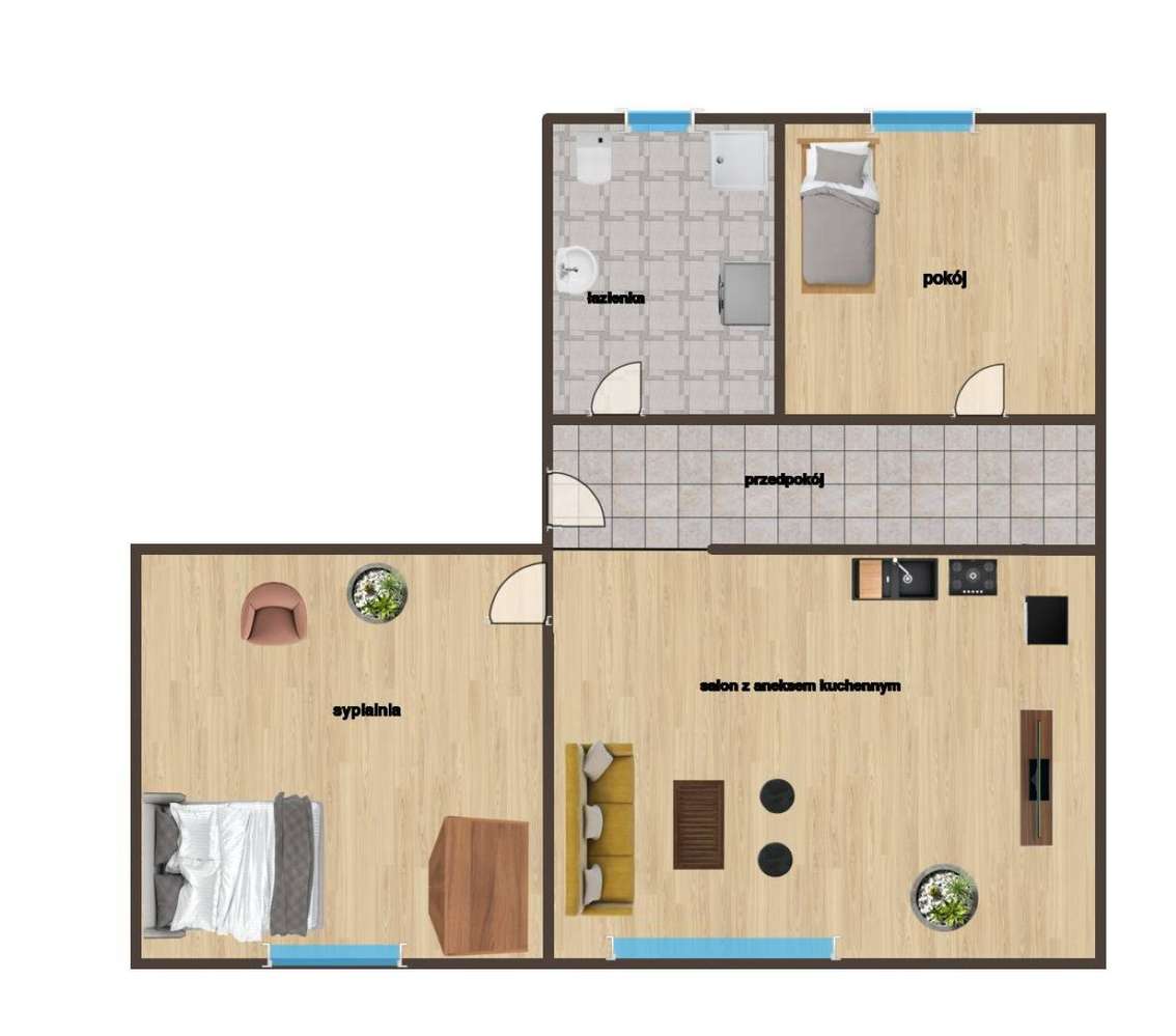 Nowoczesne,3-pokojowe, 51m2, wysoki standard-12