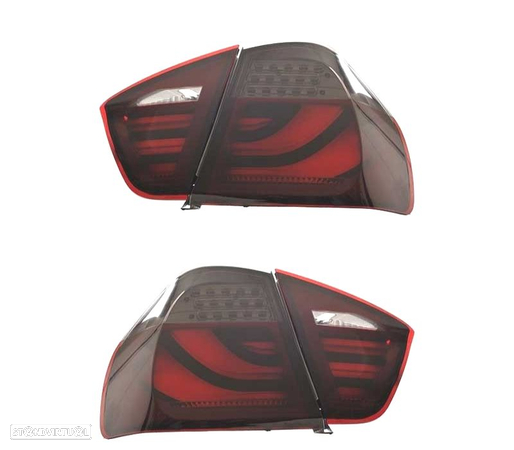 FAROLINS PARA BMW E91 05-08 LED VERMELHO FUMADO ESCURO - 3