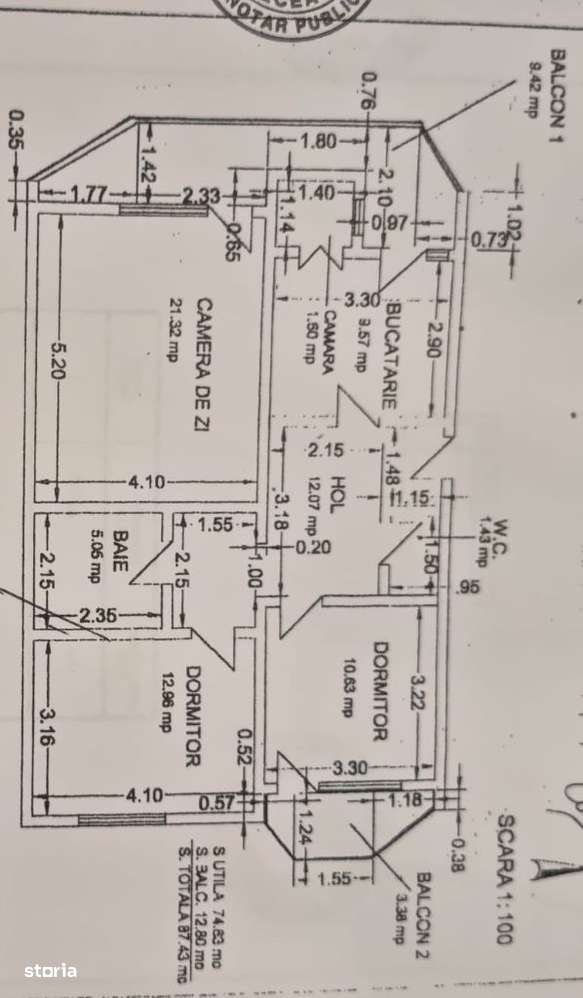 Apartament 3 camere Ostroveni/Blocul armatei-13