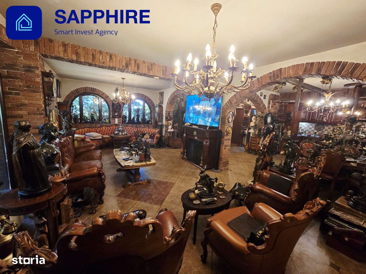 Vilă de lux Otopeni, pentru colecționari, înconjurată de brazi și artă-6