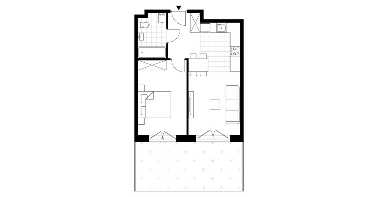 2-pokojowe mieszkanie 41m2 Bez Pośredników - Pełny obrazek: 3/6