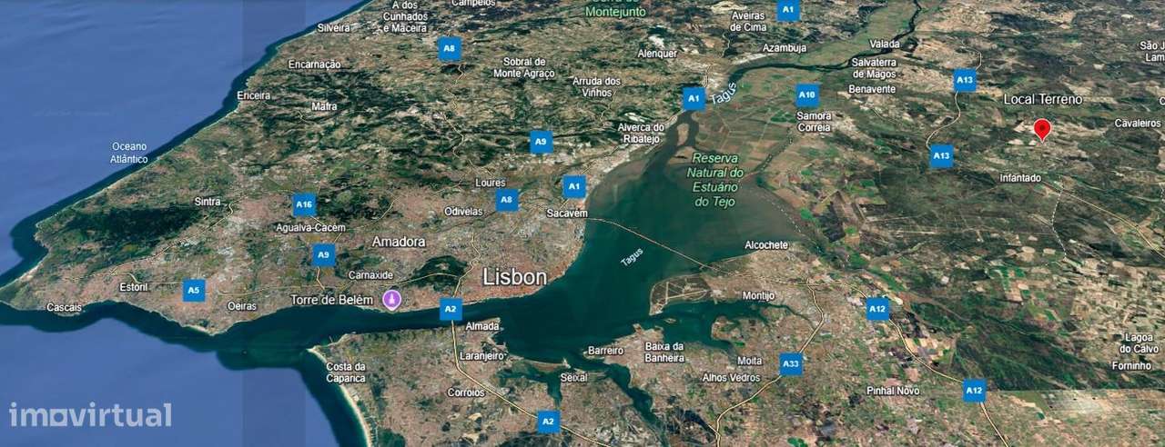 Terreno misto de 10.000m2 em Benavente (Herdade do Almada) - Grande imagem: 3/8