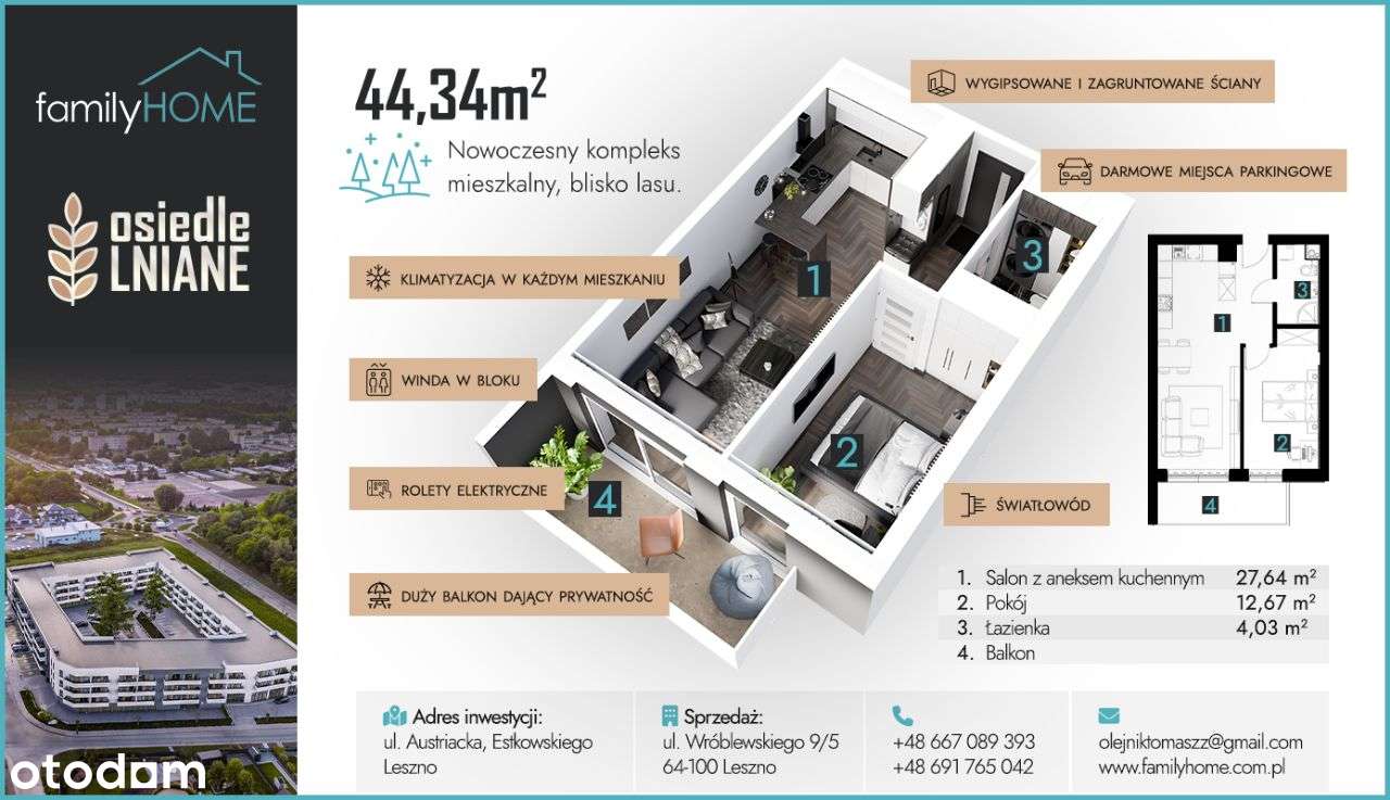 Osiedle Lniane–Roszarnia- BLISKO LASU!! - Pełny obrazek: 5/15