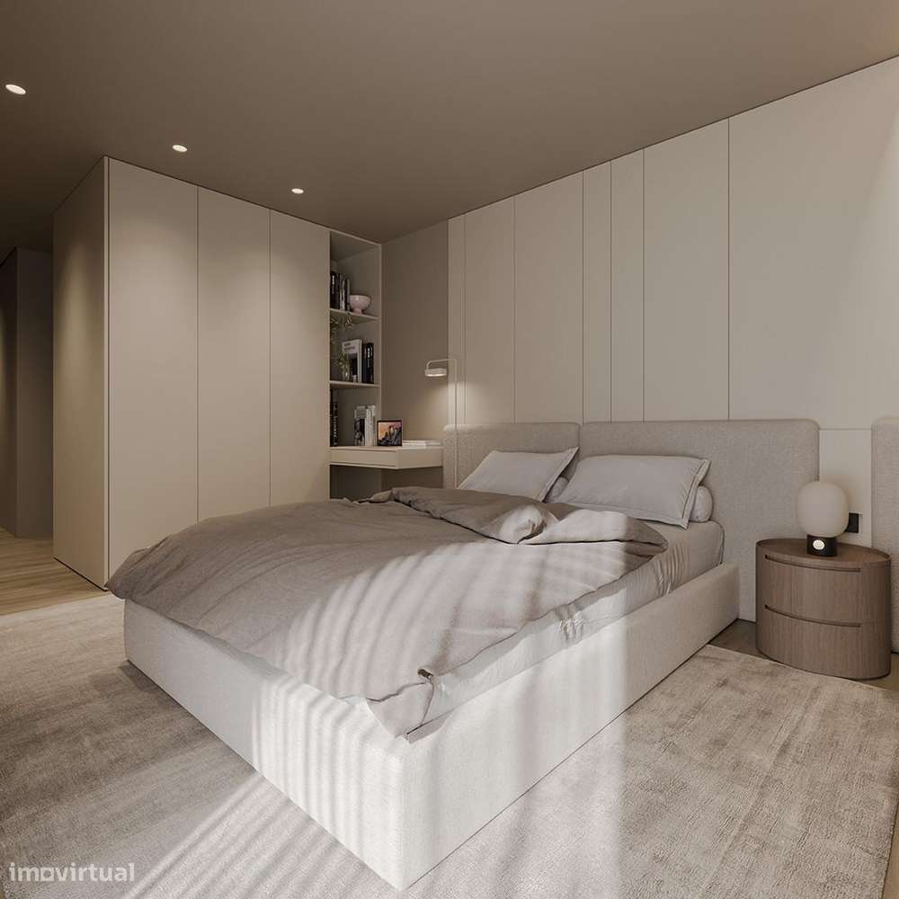 Apartamento T1 novo em condomínio fechado com piscina-9