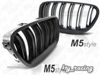 Grile duble pentru BMW F10 seria 5 M5 LCI look Negru Mat sau lucios - 1