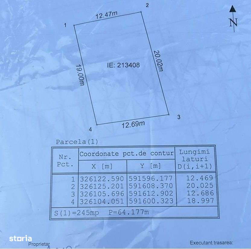 Piata Muncii, Teren 245mp. intravilan,se poate construi P+2. - Imagine principală: 1/2