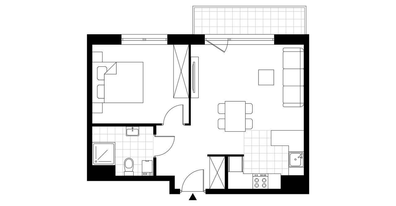 2-pokojowe mieszkanie 43m2 Bez Prowizji - Pełny obrazek: 3/8