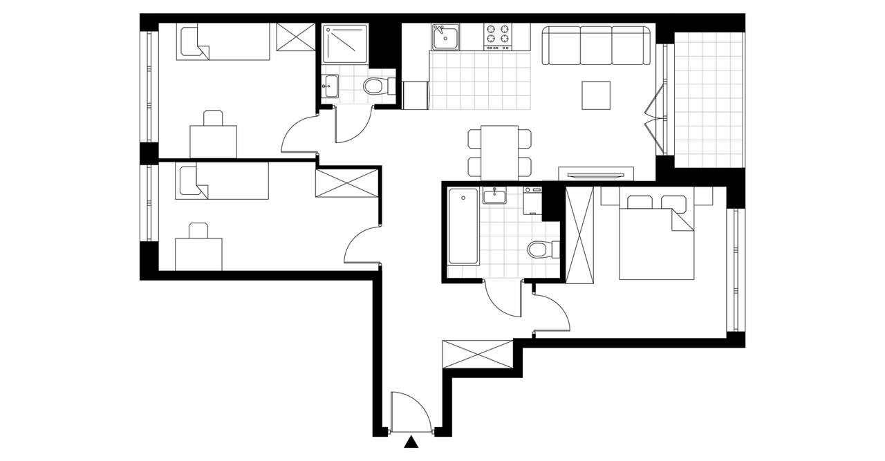 4-pokojowe mieszkanie 72m2 + loggia Bez Prowizji - Pełny obrazek: 4/9