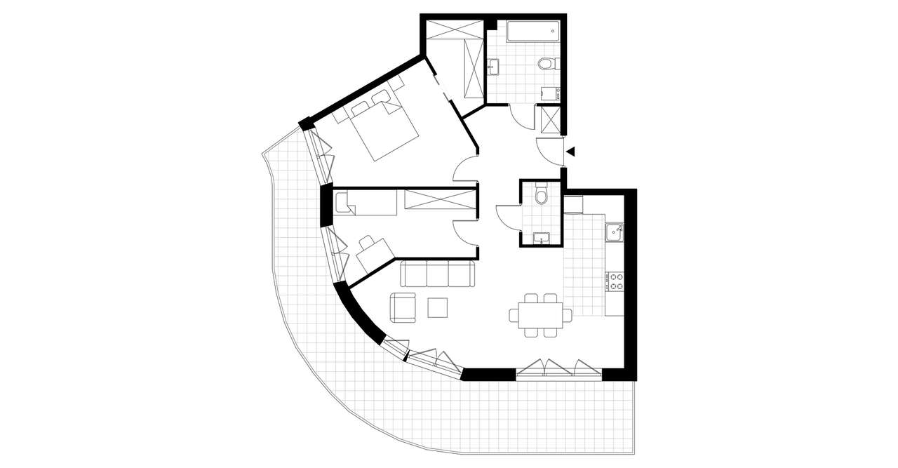 3-pokojowe mieszkanie 74m2 + balkon - Pełny obrazek: 3/8