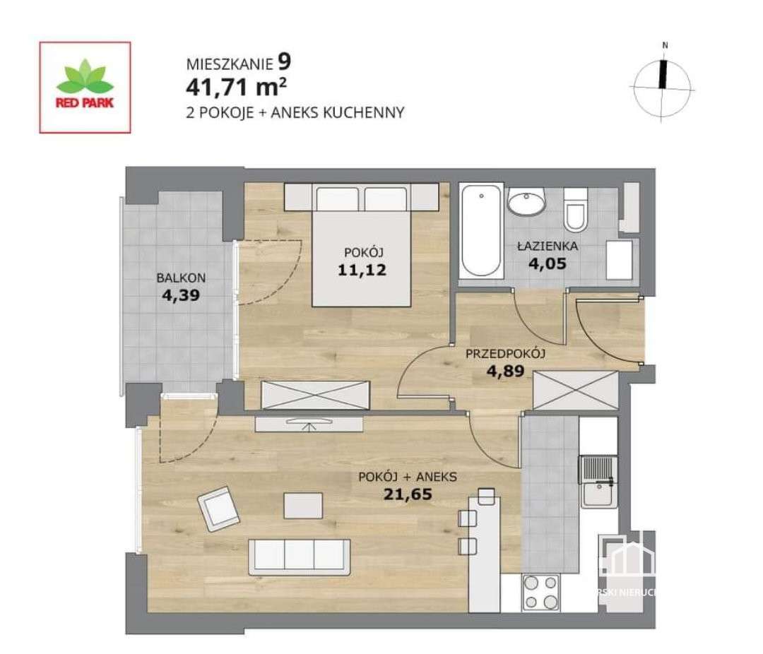 Dębiec, Red Park, przytulne mieszk. 2-pok.+ garaż-12