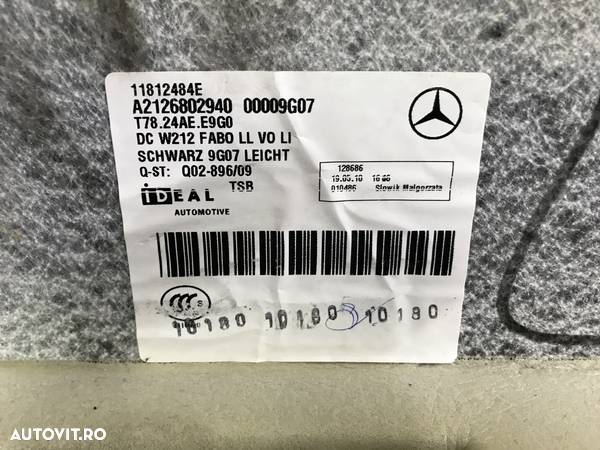 Mocheta interioara stanga fata Mercedes Benz E220 CDI Avangarde - 2