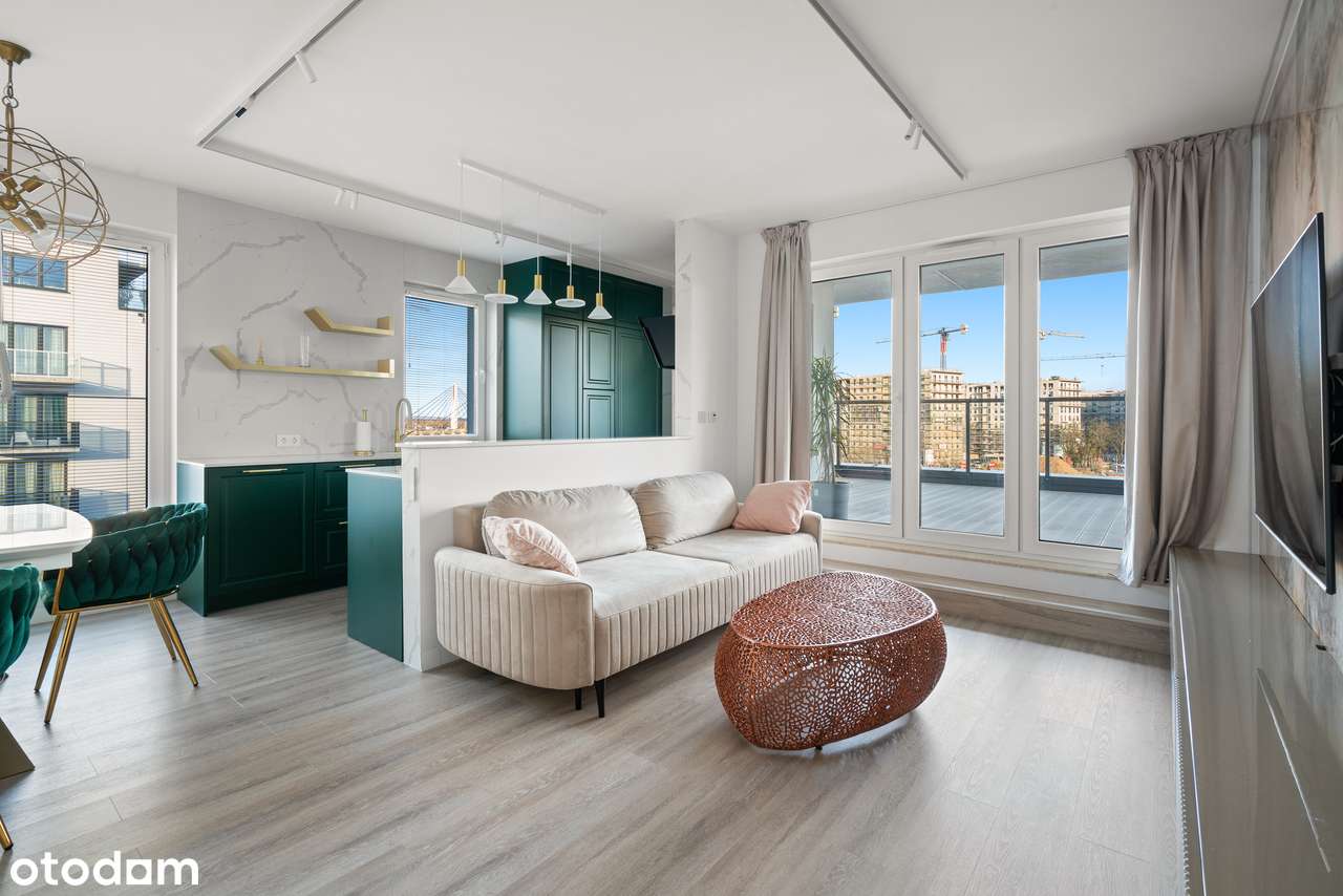 Luksusowy apartament 69m2 Taras z widokiem na rzekę 45m2