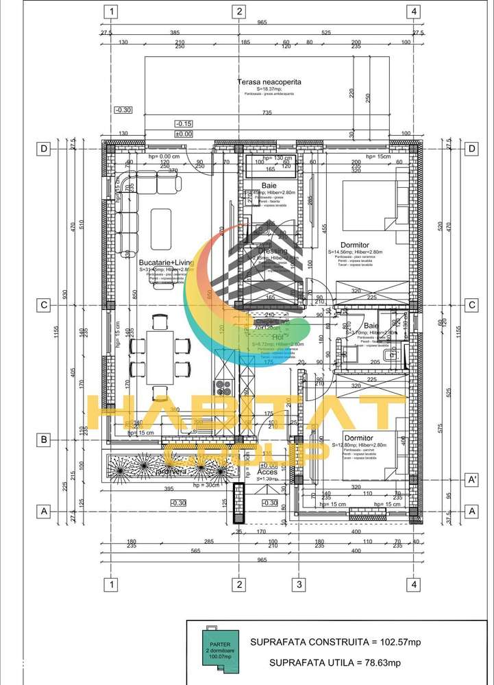 Casa parter 3 camere, teren 353 mp, ansamblu rezidential - Imagine principală: 2/13