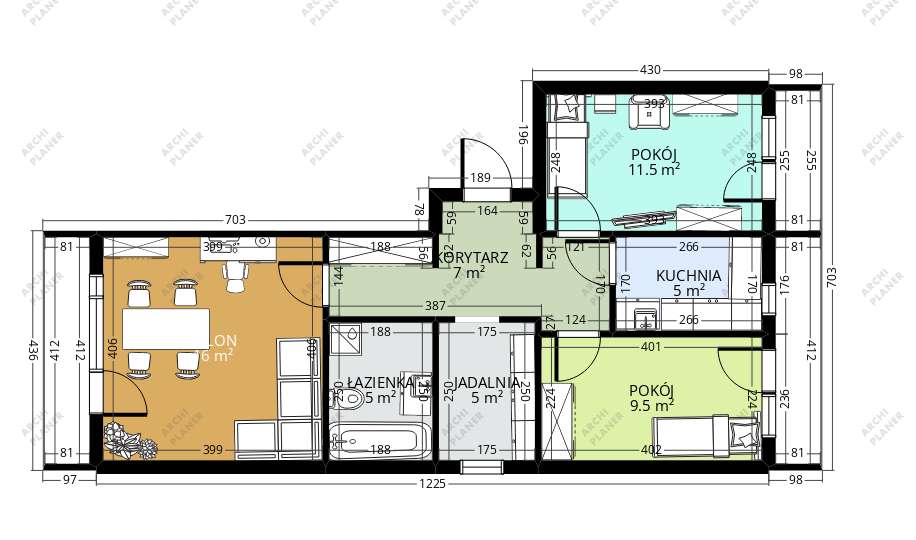 M5 gotowe do wprowadzenia 1 piętro niski blok 3 balkony-7