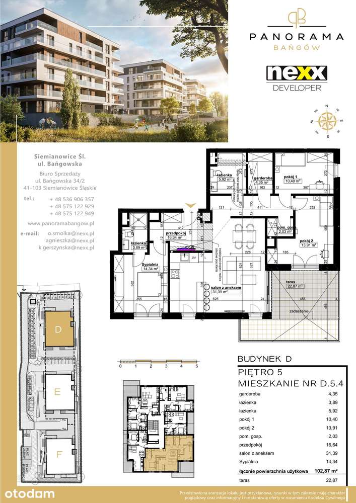 4-pokojowe mieszkanie 102m2 + taras Bezpośrednio - Pełny obrazek: 2/5