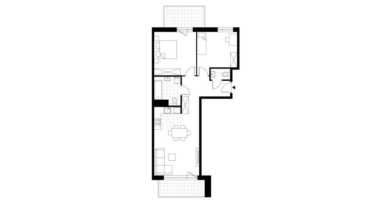 3-pokojowe mieszkanie 64m2 + 2 balkony - Pełny obrazek: 4/9