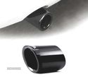 PONTEIRA DE ESCAPE PARA BMW LOOK M POWER PERFORMANCE INOX PRETO - 1