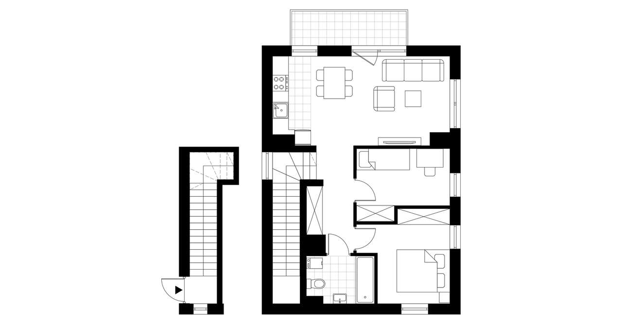 3-pokojowe mieszkanie 47m2 + balkon Bez Prowizji - Pełny obrazek: 3/8