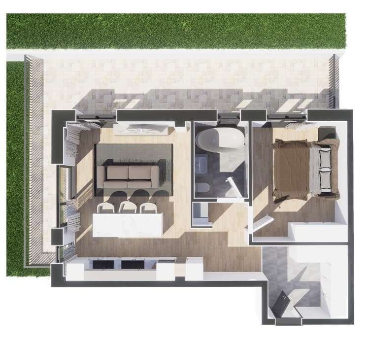 Apartament 2 camere, Terasa de 35 mp , Baciu Regal - Imagine principală: 2/7