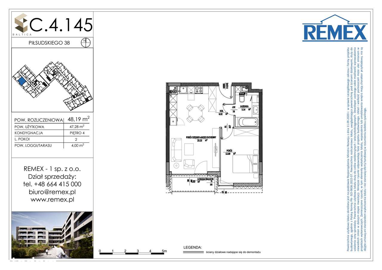 BA͏LT͏IC͏͏A | mieszkanie 2-pok. | C.4.145 - Pełny obrazek: 2/7