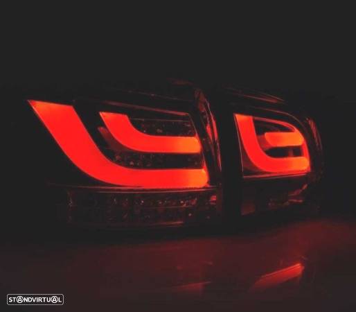 FAROLINS TRASEIROS LED LIGHTBAR PARA VOLKSWAGEN VW GOLF 6 MK VI 08-12 VERMELHO ESCURECIDO - 4