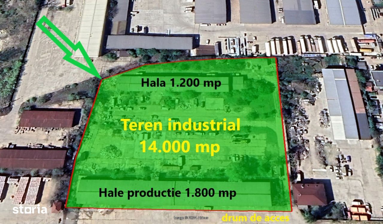 Hale industriale cu Teren 14.800 mp Danubiana - Popesti Leordeni Ilfov