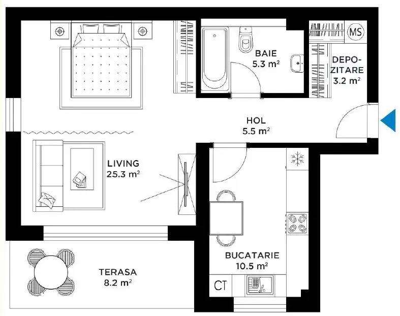 Studio Dublu Sisesti I Straulesti I Metrou - Imagine principală: 5/5