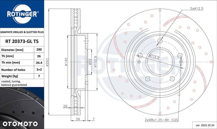 TARCZE ROTINGER MITSUBISHI GRANDIS 04- - 2