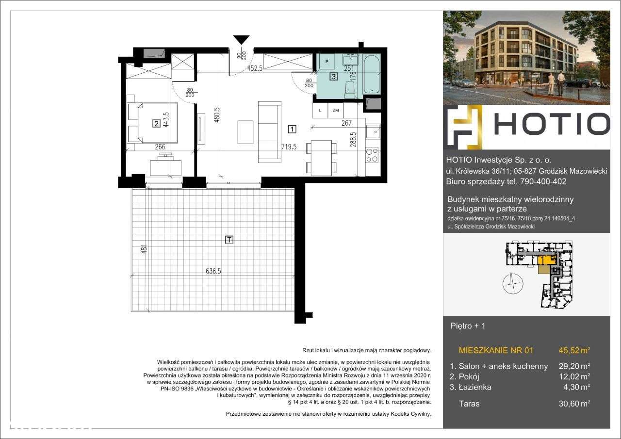 Grodzisk Maz., Spółdizelcza - 2 pok, taras 30m M1 - Pełny obrazek: 4/9