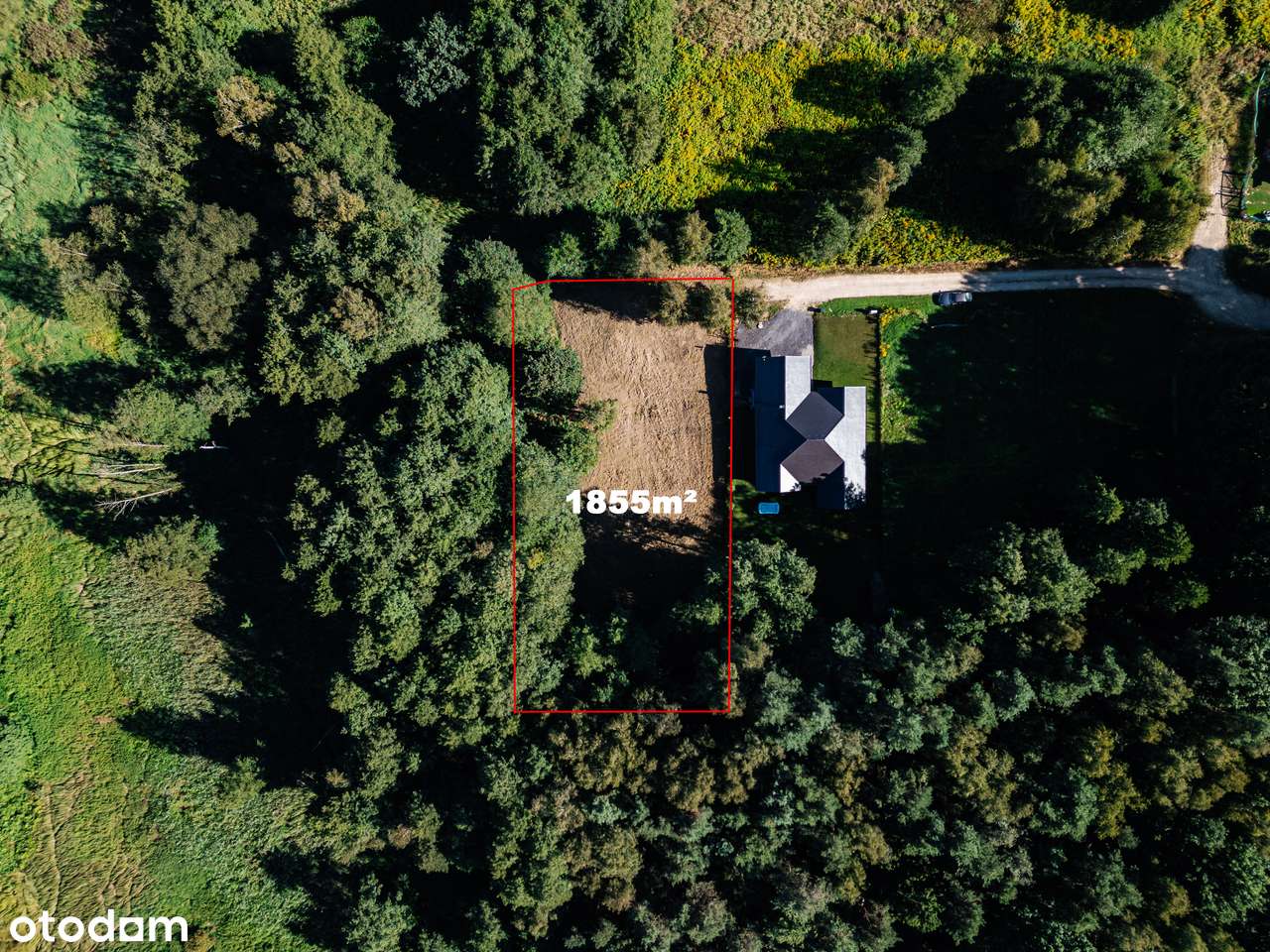 Działka w Rogożnej z mediami i pięknym widokiem na las.-2