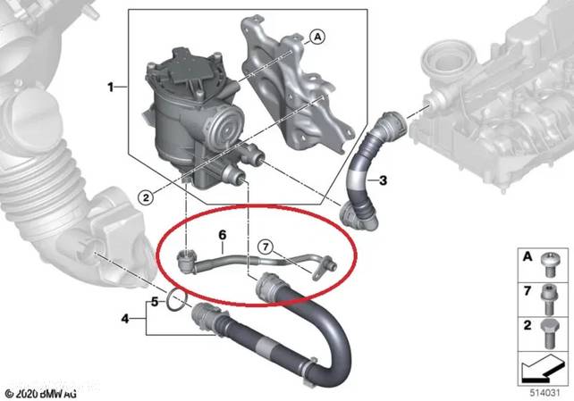 NOWY Przewód wąż rura powrotny oleju BMW G11 G20 G30 G31 G01 X3 G05 X5 B57 3.0D - 6