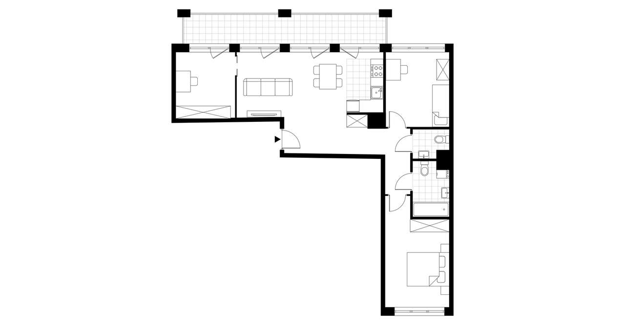 4-pokojowe mieszkanie 72m2 + loggia Bezpośrednio - Pełny obrazek: 4/9
