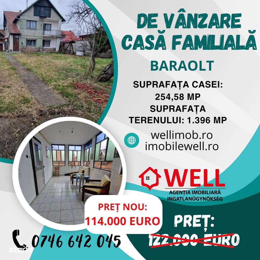 De vânzare casă familială în Baraolt, pe str. Kossuth Lajos. - Imagine principală: 1/13
