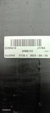 Felga Aluminiowa Oryg. Volvo XC90 II 9Jx22 Cale 5x108 Et38,5 Ø63,4 32209412 - 9