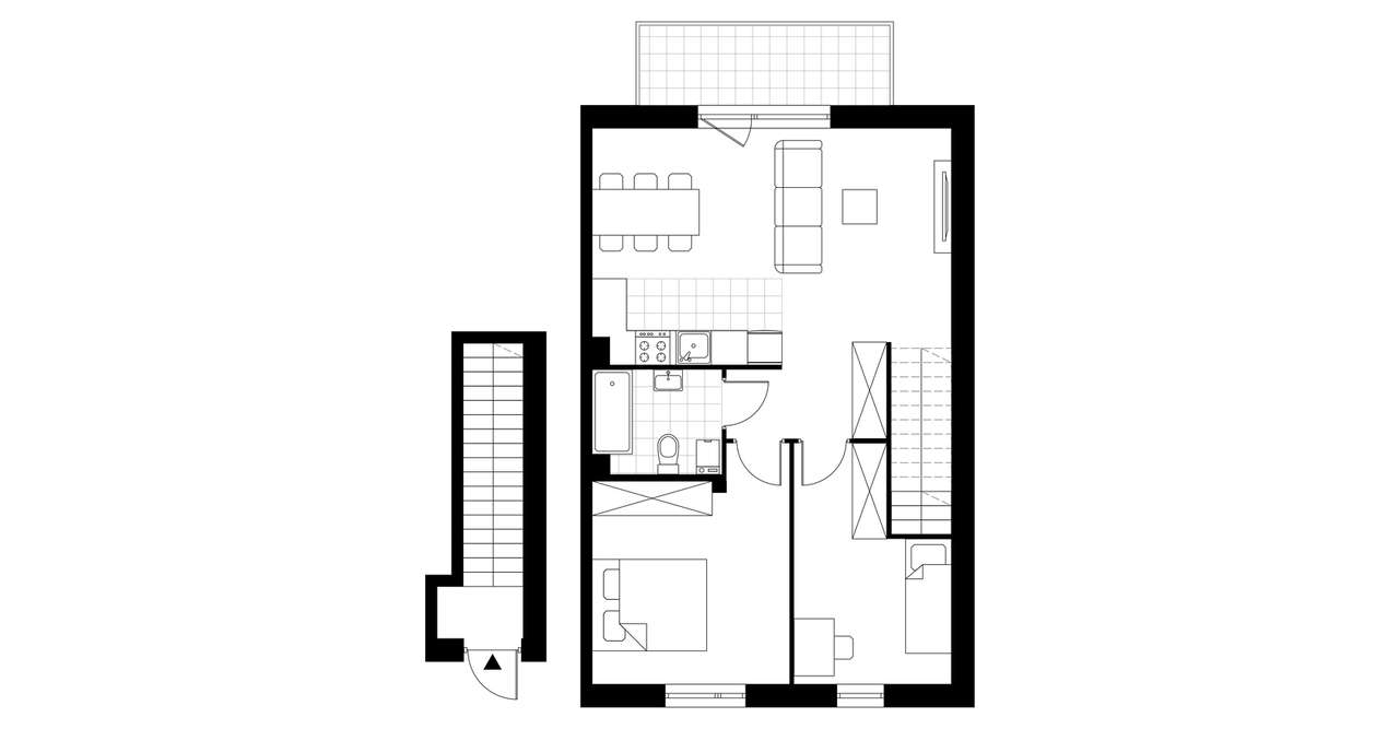 3-pokojowe mieszkanie 61m2 + balkon - Pełny obrazek: 3/8