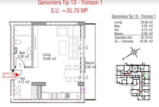 Bloc nou - Garsoniera cu incalzire prin pardoseala si centrala proprie